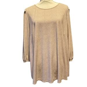 Adrianna Papell size 2x Femme Layer neutral timeless classic blouse Capsule